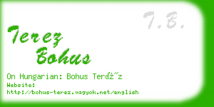 terez bohus business card